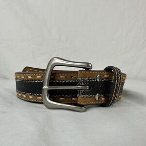 DBL Barrel Mens Fine Genuine Leather Goods Belt Brown Black Casual Adjustable 46